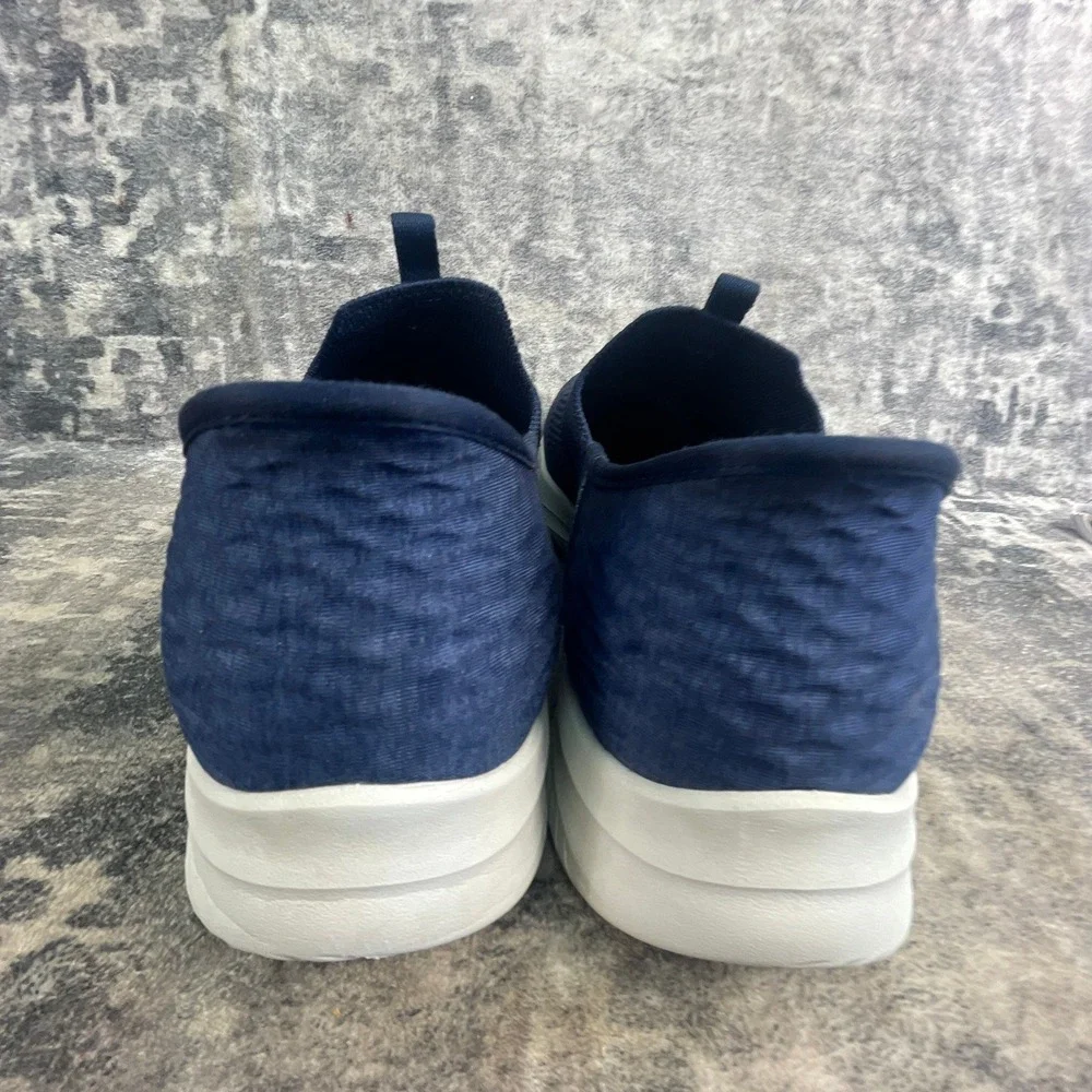 Skechers Mens 10 W Slip Ins Ultra Flex 3.0 Smooth Step Navy Blue Mesh Sneakers